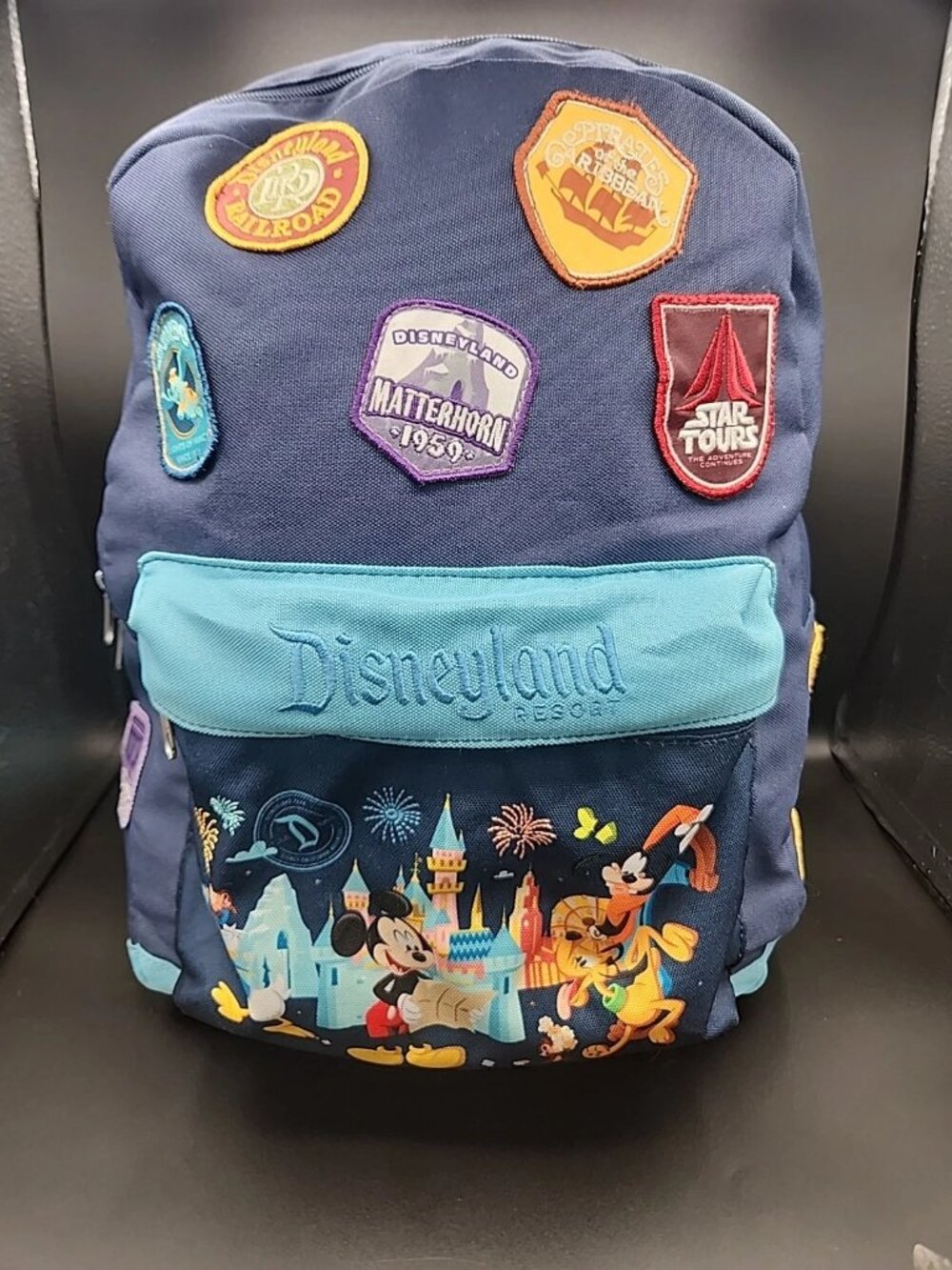 Disneyland Navy & Teal Patchwork Backpack